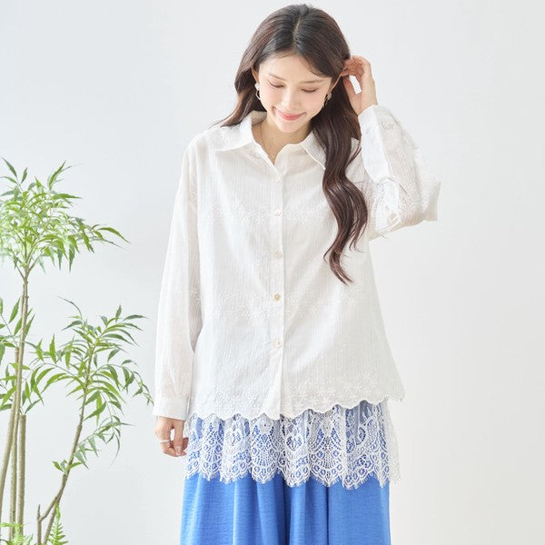 裾レース ノースリーブ タンクトップス ゆったり レイヤード 体型カバー M-L