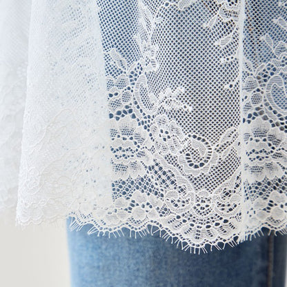 裾フローラルレース タンクトップ ロング丈 レイヤード インナー 体型カバー M-L