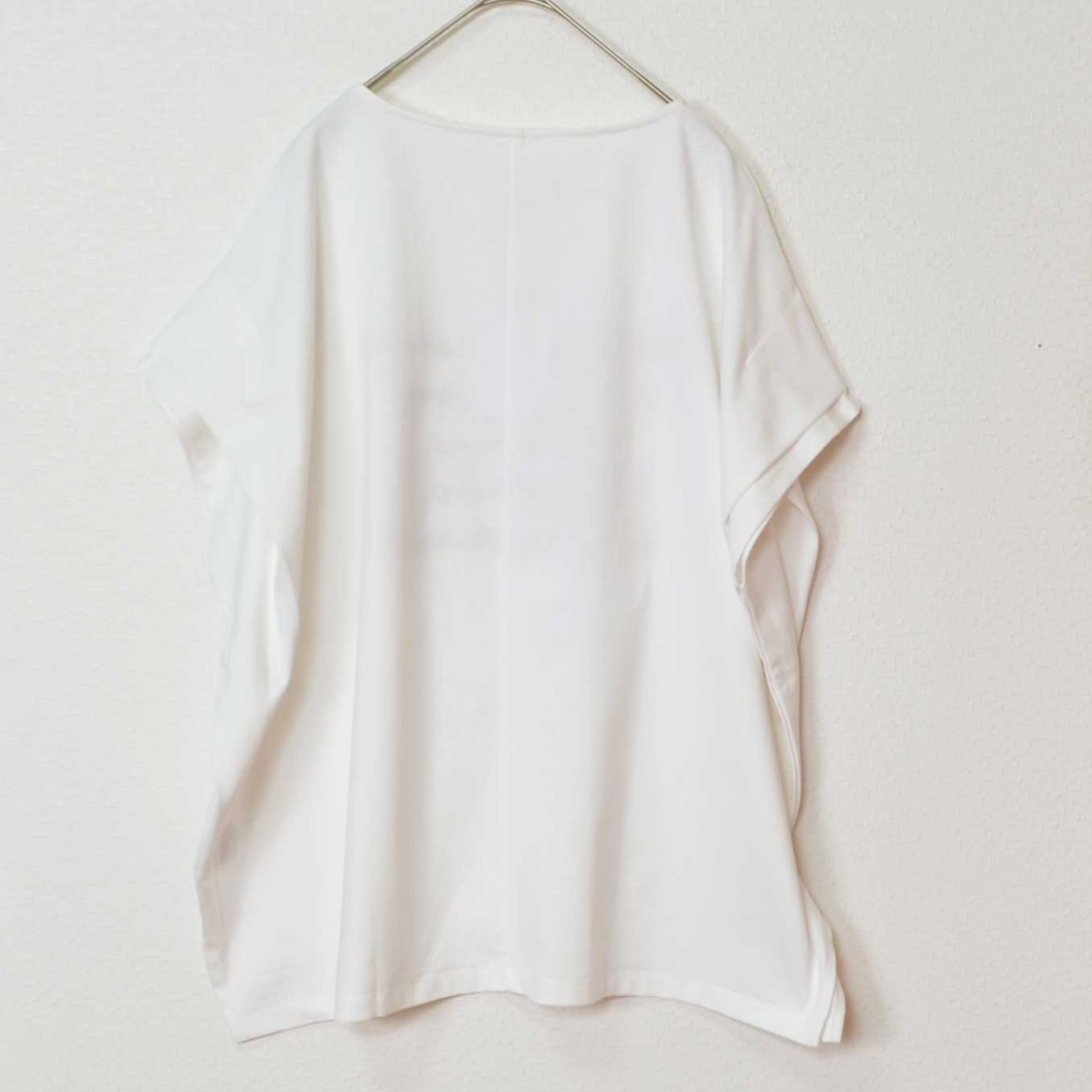 16SOE天竺 重ね文字 プリント＆刺繍 ロゴ ボクシーシルエット Tシャツ 半袖 フリー