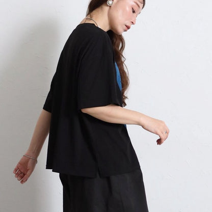 フォトＴシャツ 半袖 オーバーサイズ ビッグシルエット ロック カジュアル 春夏 大人の女性 白