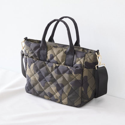 バッグ 2WAY ハンドバッグ ショルダーバッグ キルティング 迷彩柄 カモフラージュ 秋冬