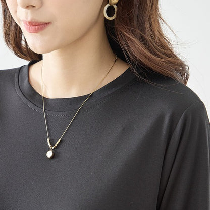 ワンピース ロング 柄物 異素材 切替 レイヤード すっきり 秋 冬 M L