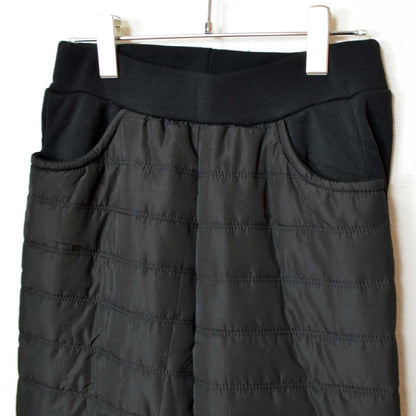 パンツ 中綿 キルティング 裏起毛 暖か 防寒 ウエストゴム 体型カバー 秋 冬 M-L LL