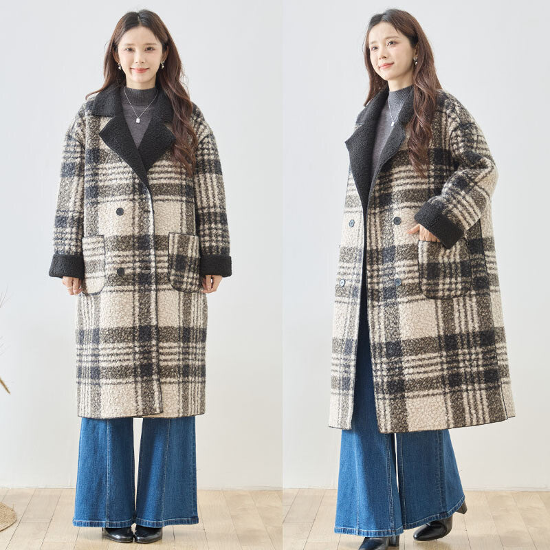 アウター コート ロングコート リバーシブル ゆったり 体型カバー 秋 冬 L LL
