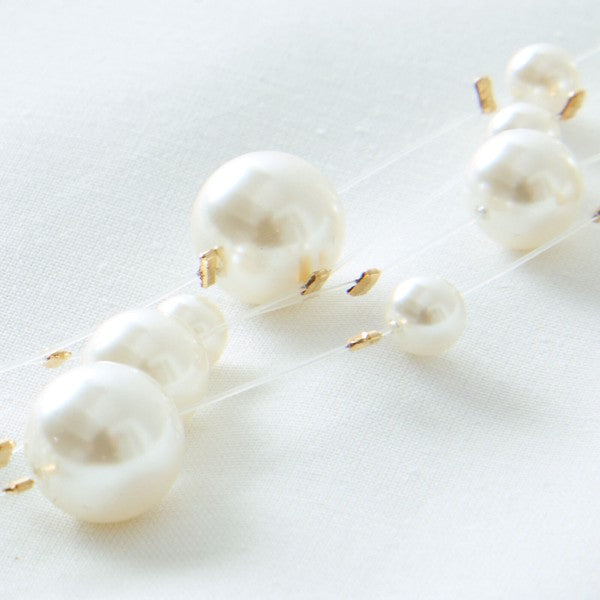 ネックレス部分アップ（パールの質感）