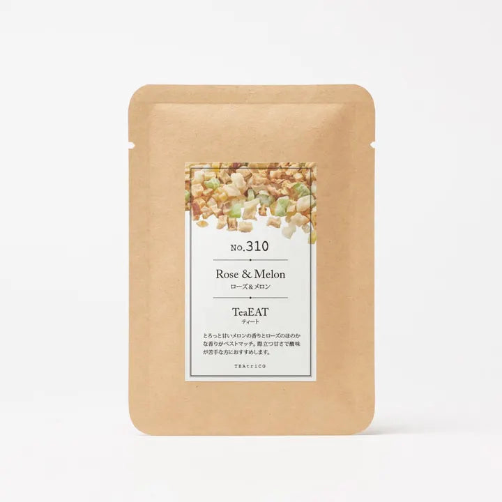 【10g／50g／200g】食べられるフルーツティー｜TeaEAT／TEAtriCO No.310 ローズ＆メロン｜ドライフルーツティー／ローズ＆メロン／カフェインレス
