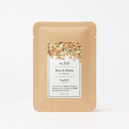 【10g／50g／200g】食べられるフルーツティー｜TeaEAT／TEAtriCO No.310 ローズ＆メロン｜ドライフルーツティー／ローズ＆メロン／カフェインレス