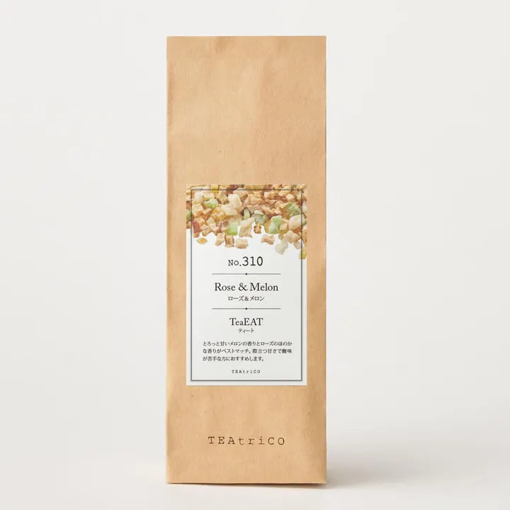 【10g／50g／200g】食べられるフルーツティー｜TeaEAT／TEAtriCO No.310 ローズ＆メロン｜ドライフルーツティー／ローズ＆メロン／カフェインレス