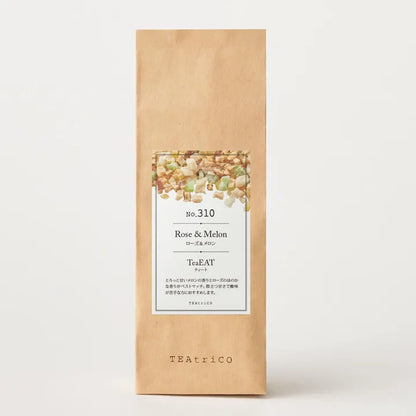 【10g／50g／200g】食べられるフルーツティー｜TeaEAT／TEAtriCO No.310 ローズ＆メロン｜ドライフルーツティー／ローズ＆メロン／カフェインレス