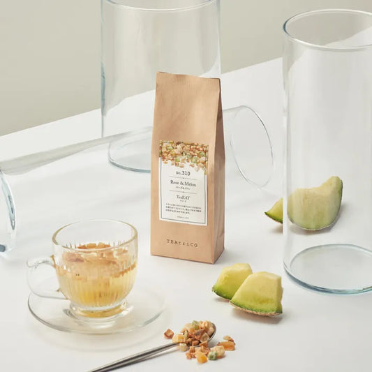 【10g／50g／200g】食べられるフルーツティー｜TeaEAT／TEAtriCO No.310 ローズ＆メロン｜ドライフルーツティー／ローズ＆メロン／カフェインレス