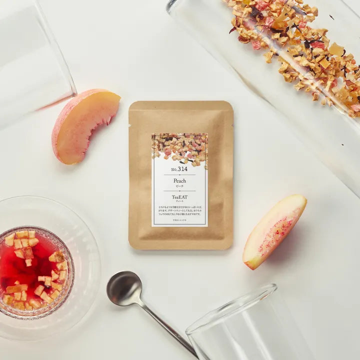 【10g／50g／200g】食べられるフルーツティー｜TeaEAT／TEAtriCO No.314 ピーチ｜ドライフルーツティー／ピーチ／カフェインレス