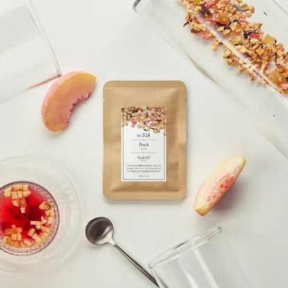 【10g／50g／200g】食べられるフルーツティー｜TeaEAT／TEAtriCO No.314 ピーチ｜ドライフルーツティー／ピーチ／カフェインレス