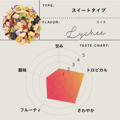 【10g／50g／200g】食べられるフルーツティー｜TeaEAT／TEAtriCO No.315 ライチ｜ドライフルーツティー／ライチ／カフェインレス