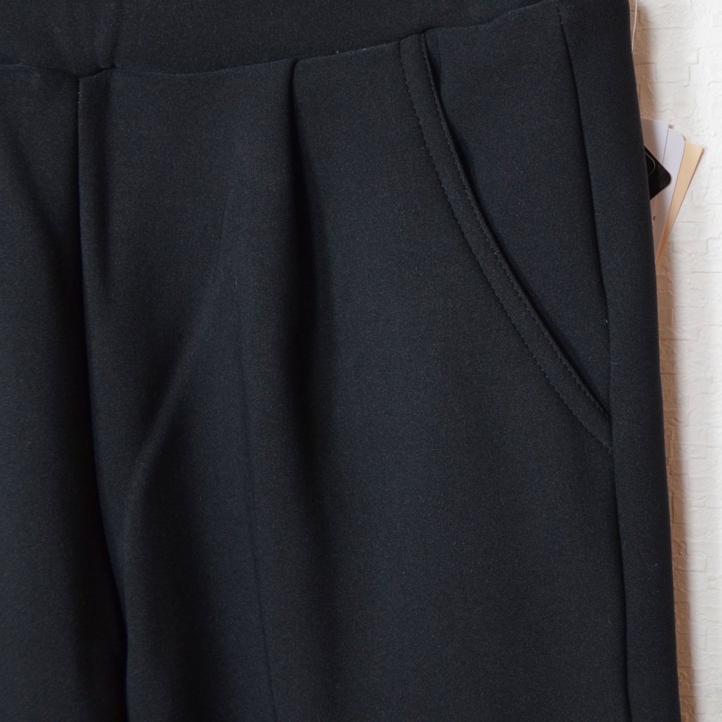 【M〜LL】裏シャギータックストレートパンツ｜暖かい・伸縮性・美脚シルエット・Economico・4-KJ-2