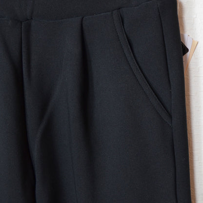 【M〜LL】裏シャギータックストレートパンツ｜暖かい・伸縮性・美脚シルエット・Economico・4-KJ-2