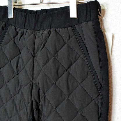 ダウン パンツ キルティング 暖か 防寒 ストレッチ ウエストゴム 秋 冬 M L ダウン80%・フェザー20%