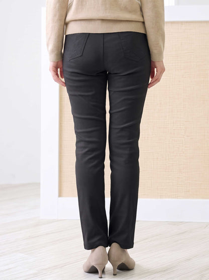 ダウン パンツ キルティング 暖か 防寒 ストレッチ ウエストゴム 秋 冬 M L ダウン80%・フェザー20%