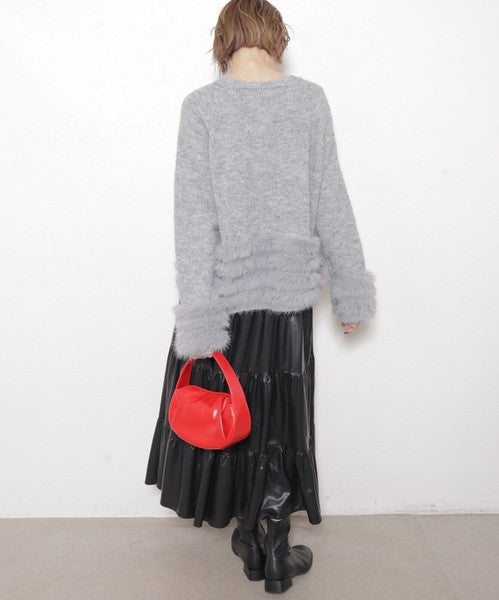 【M〜L】ふわふわハートボタンニットカーディガン｜ChouChou