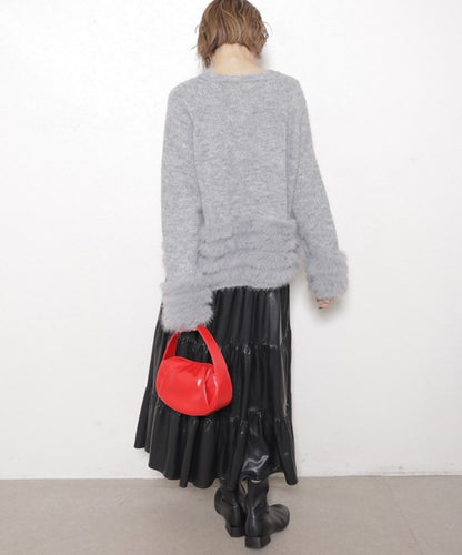 【M〜L】ふわふわハートボタンニットカーディガン｜ChouChou