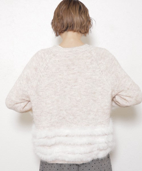 【M〜L】ふわふわハートボタンニットカーディガン｜ChouChou