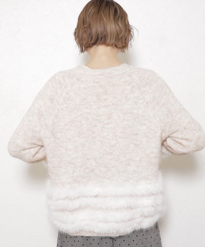 【M〜L】ふわふわハートボタンニットカーディガン｜ChouChou