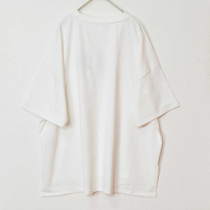 Mikonosublue Storeのゆったりとした白い綿100%のチュニックTシャツ、背面の無地デザイン