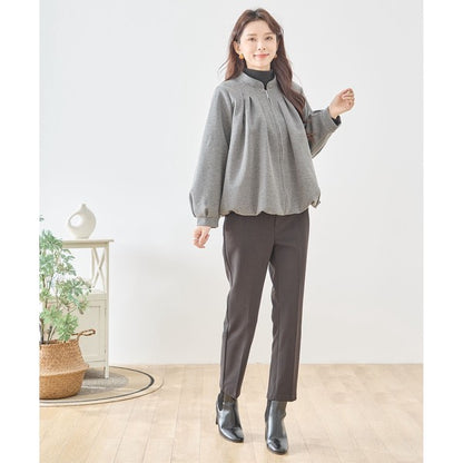 【M〜L】タックデザインジップアップブルゾン｜TRUBE