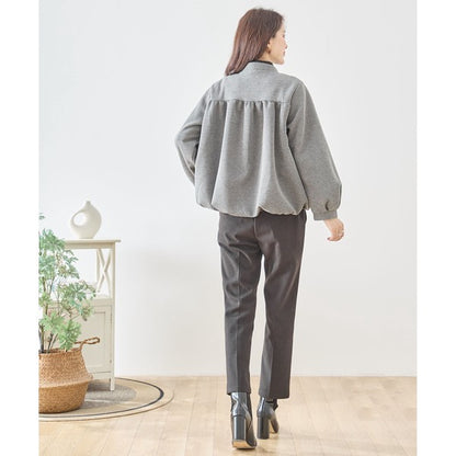 【M〜L】タックデザインジップアップブルゾン｜TRUBE