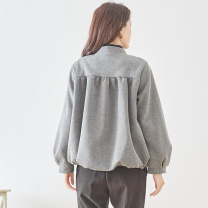 【M〜L】タックデザインジップアップブルゾン｜TRUBE