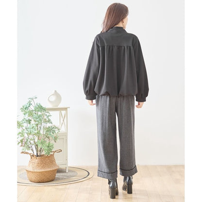 【M〜L】タックデザインジップアップブルゾン｜TRUBE