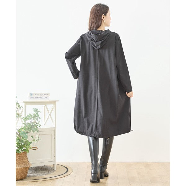 【M〜L】ガールモチーフプリントフードロングワンピース｜TRUBE