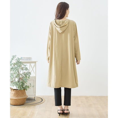 【M〜L】ガールモチーフプリントフードロングワンピース｜TRUBE