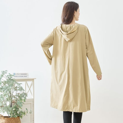 【M〜L】ガールモチーフプリントフードロングワンピース｜TRUBE