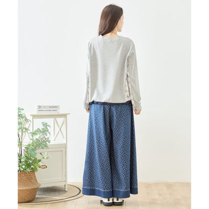 【M〜L】フラワーレース異素材切替ドロストプルオーバー｜TRUBE