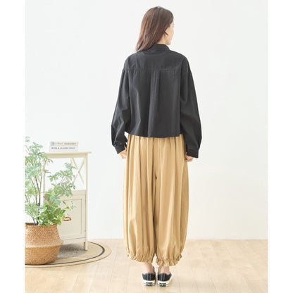 【M〜L】フラワーライン刺繍シャツ｜TRUBE