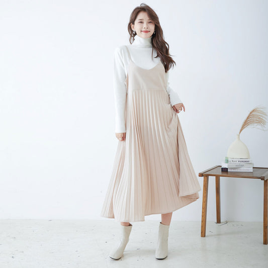 【M〜L】プリーツキャミソールワンピース（C38-464） 11009245